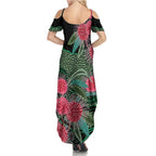 Australia Hakea Summer Maxi Dress Aussie Native Flowers Indigenous Art - Aussie Hoodie