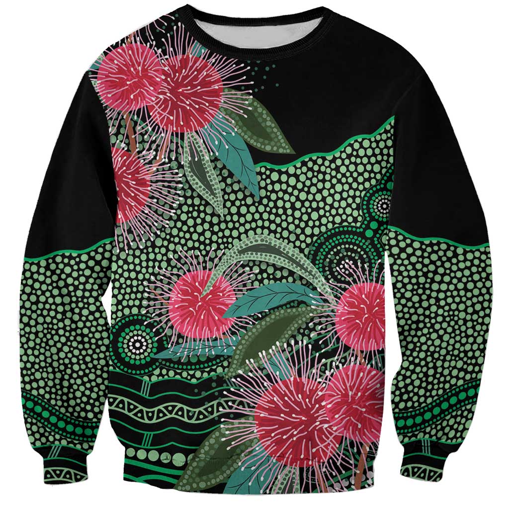 Australia Hakea Sweatshirt Aussie Native Flowers Indigenous Art - Aussie Hoodie