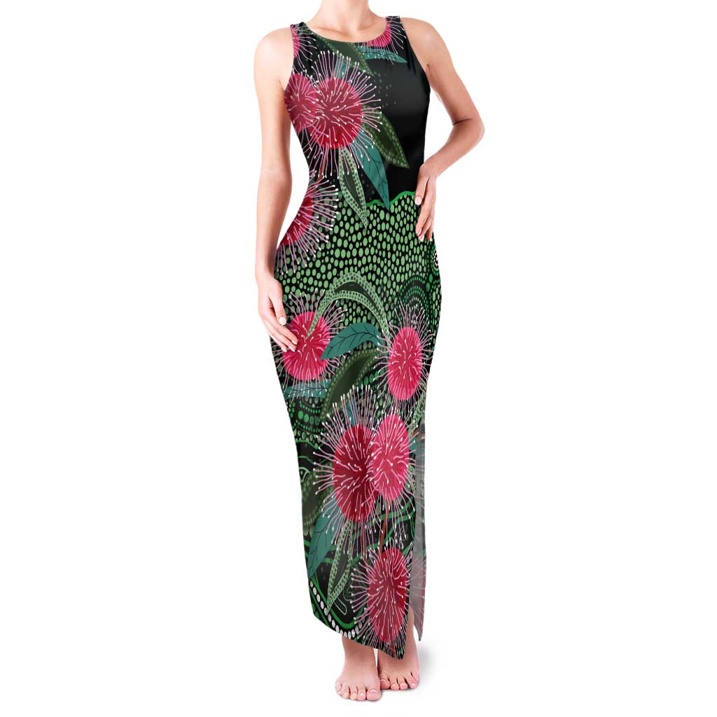 Australia Hakea Tank Maxi Dress Aussie Native Flowers Indigenous Art - Aussie Hoodie