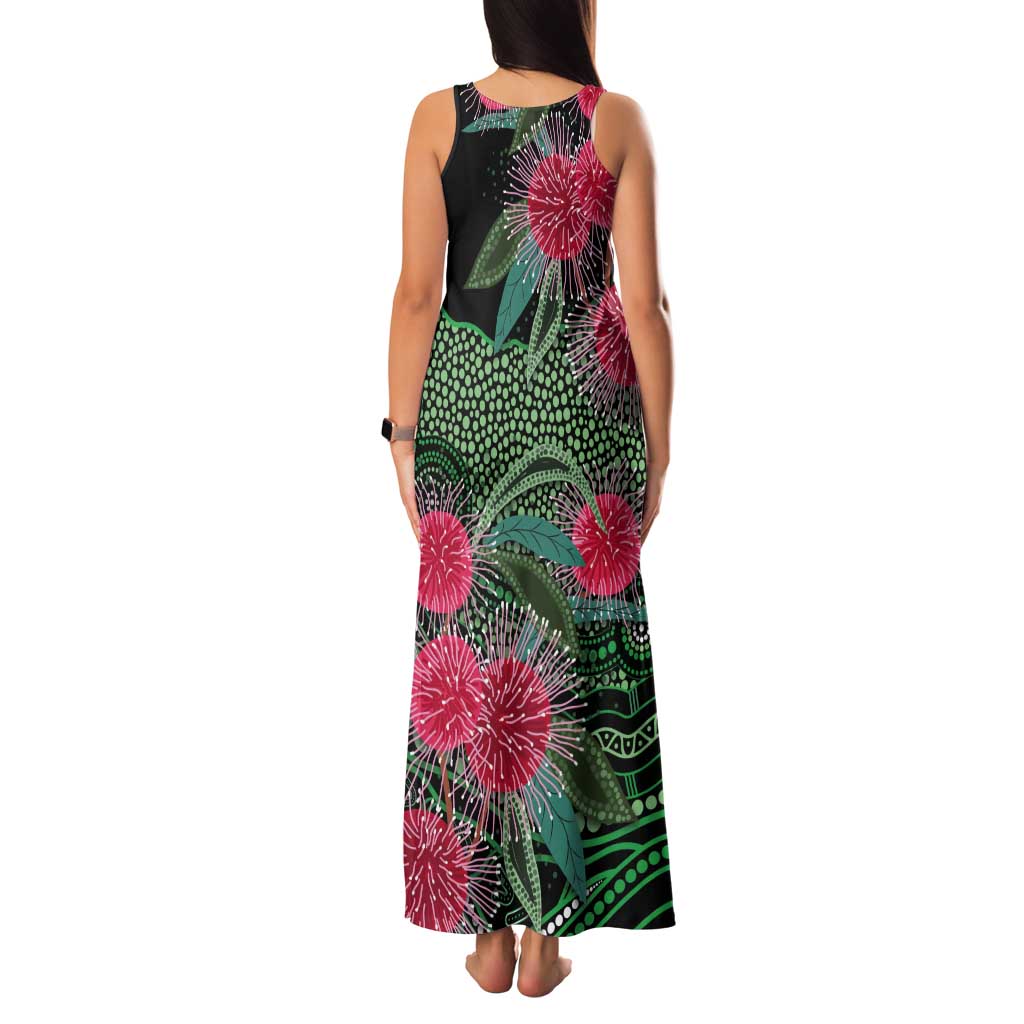 Australia Hakea Tank Maxi Dress Aussie Native Flowers Indigenous Art - Aussie Hoodie