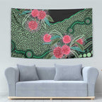 Australia Hakea Tapestry Aussie Native Flowers Indigenous Art - Aussie Hoodie