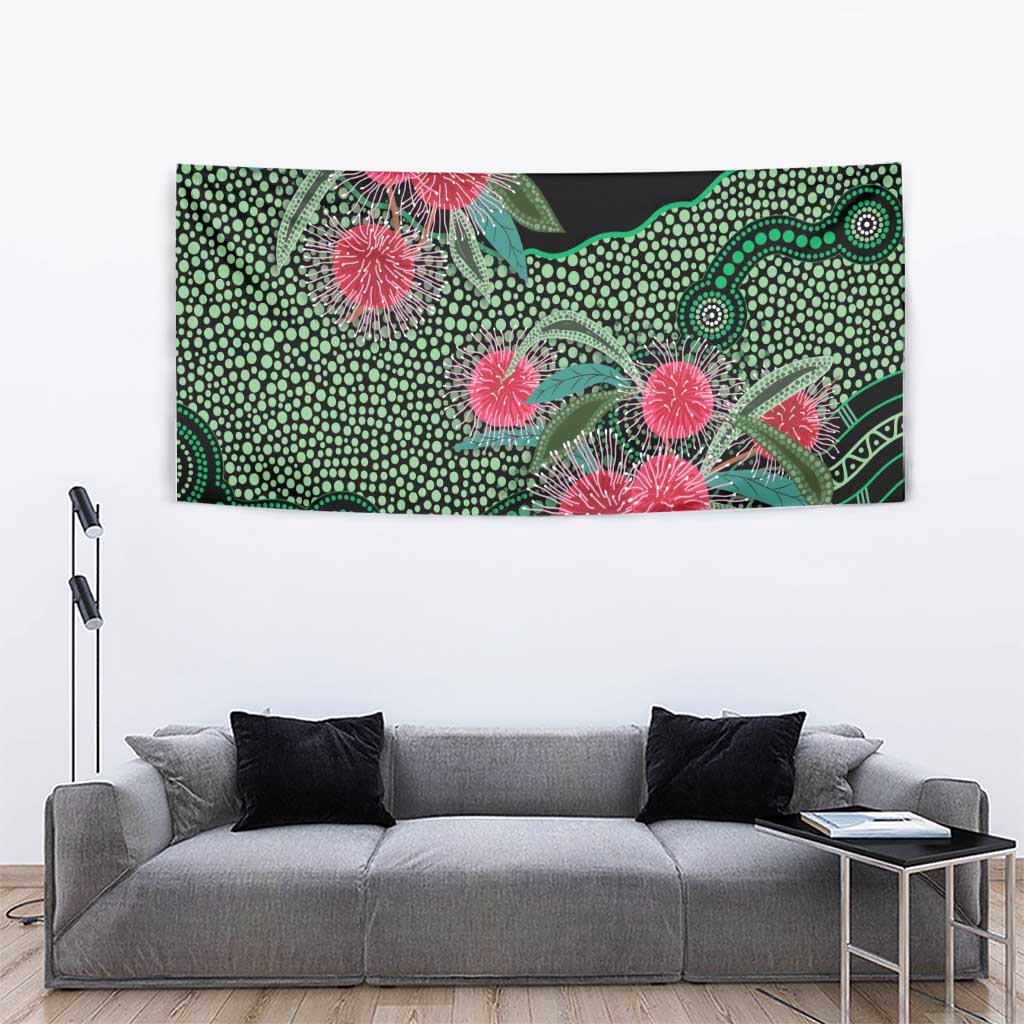 Australia Hakea Tapestry Aussie Native Flowers Indigenous Art - Aussie Hoodie