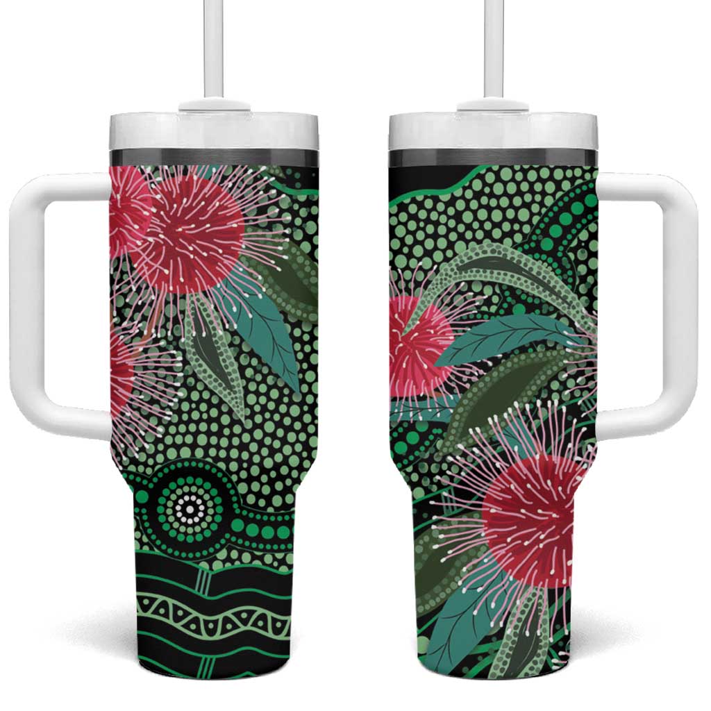 Australia Hakea Tumbler With Handle Aussie Native Flowers Indigenous Art - Aussie Hoodie