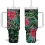 Australia Hakea Tumbler With Handle Aussie Native Flowers Indigenous Art - Aussie Hoodie