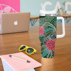 Australia Hakea Tumbler With Handle Aussie Native Flowers Indigenous Art - Aussie Hoodie