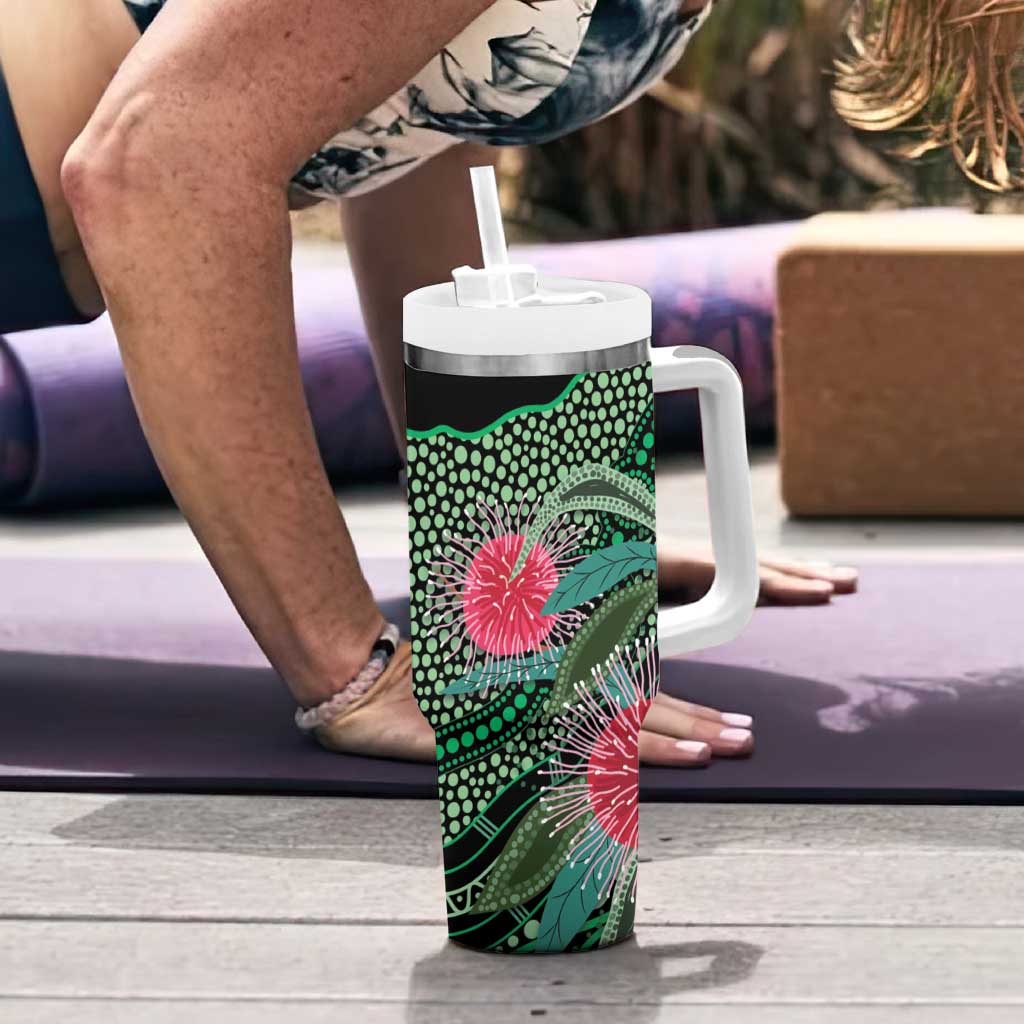 Australia Hakea Tumbler With Handle Aussie Native Flowers Indigenous Art - Aussie Hoodie