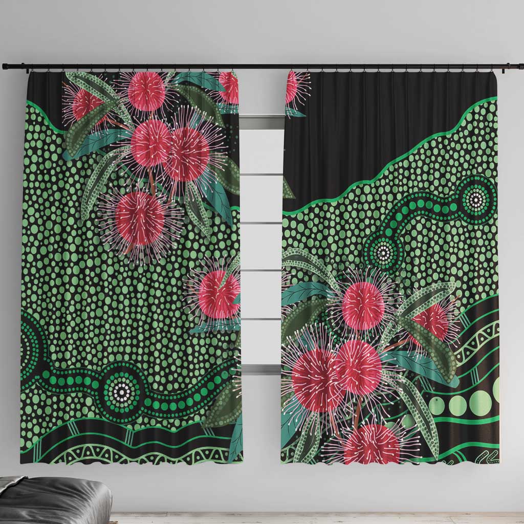 Australia Hakea Window Curtain Aussie Native Flowers Indigenous Art - Aussie Hoodie