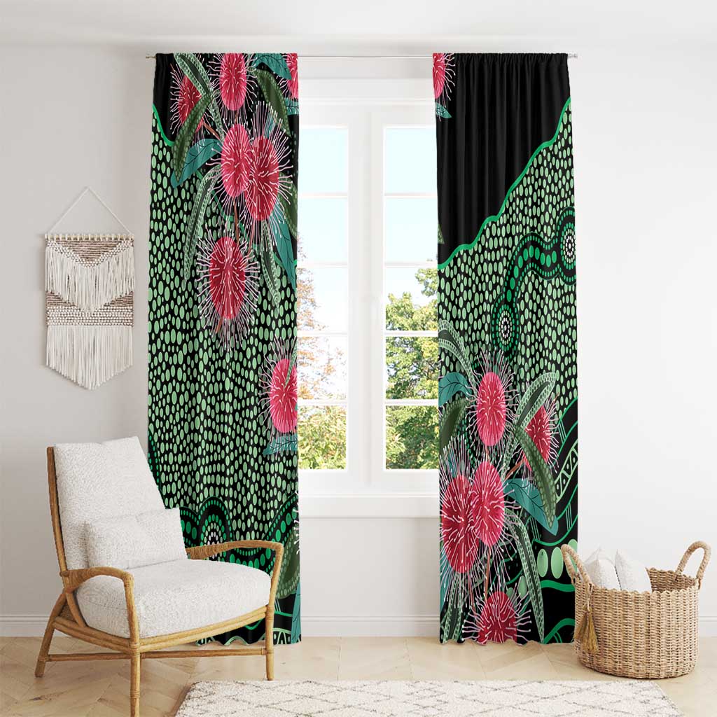 Australia Hakea Window Curtain Aussie Native Flowers Indigenous Art - Aussie Hoodie
