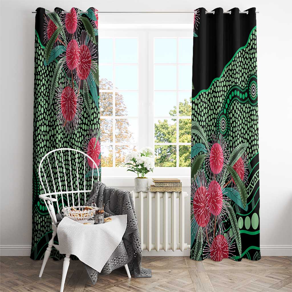 Australia Hakea Window Curtain Aussie Native Flowers Indigenous Art - Aussie Hoodie