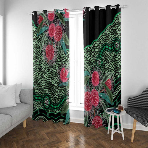 Australia Hakea Window Curtain Aussie Native Flowers Indigenous Art - Aussie Hoodie