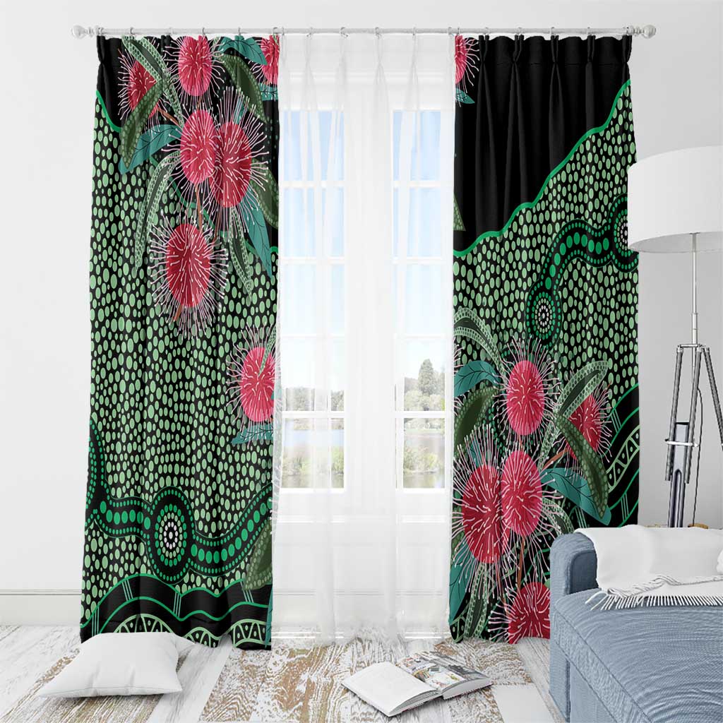 Australia Hakea Window Curtain Aussie Native Flowers Indigenous Art - Aussie Hoodie