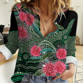 Australia Hakea Women Casual Shirt Aussie Native Flowers Indigenous Art - Aussie Hoodie