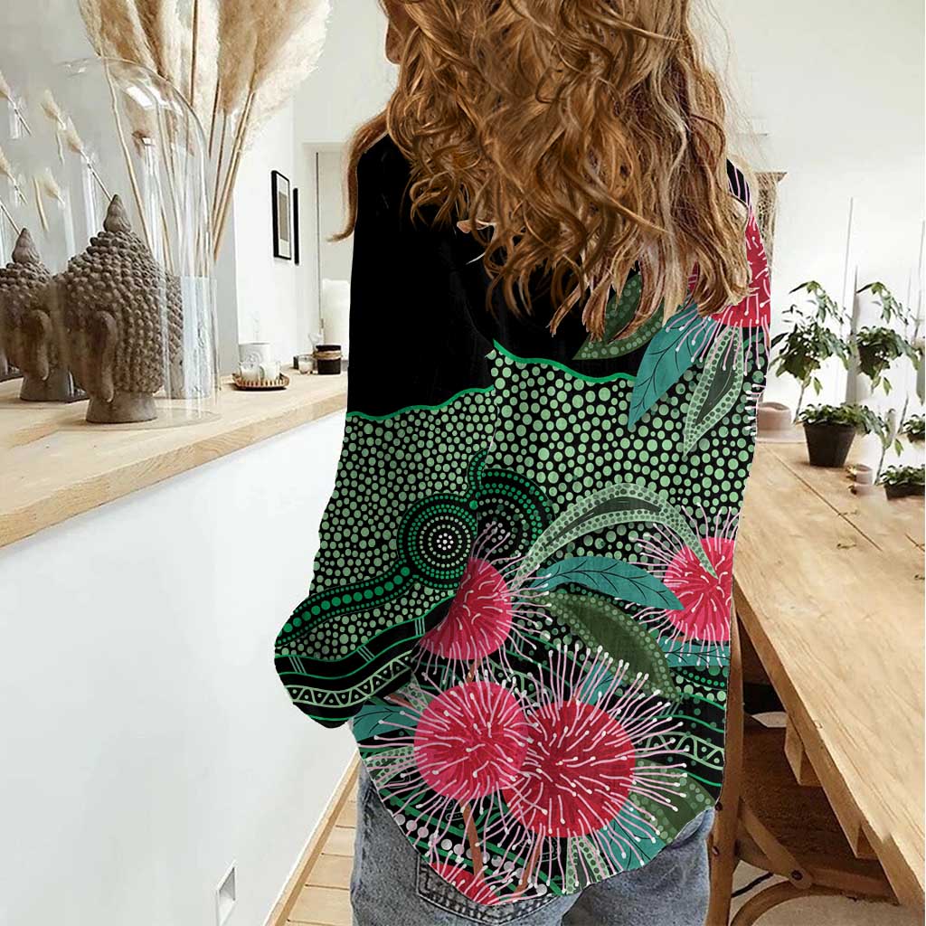 Australia Hakea Women Casual Shirt Aussie Native Flowers Indigenous Art - Aussie Hoodie