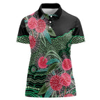 Australia Hakea Women Polo Shirt Aussie Native Flowers Indigenous Art - Aussie Hoodie