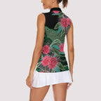 Australia Hakea Women Sleeveless Polo Shirt Aussie Native Flowers Indigenous Art - Aussie Hoodie