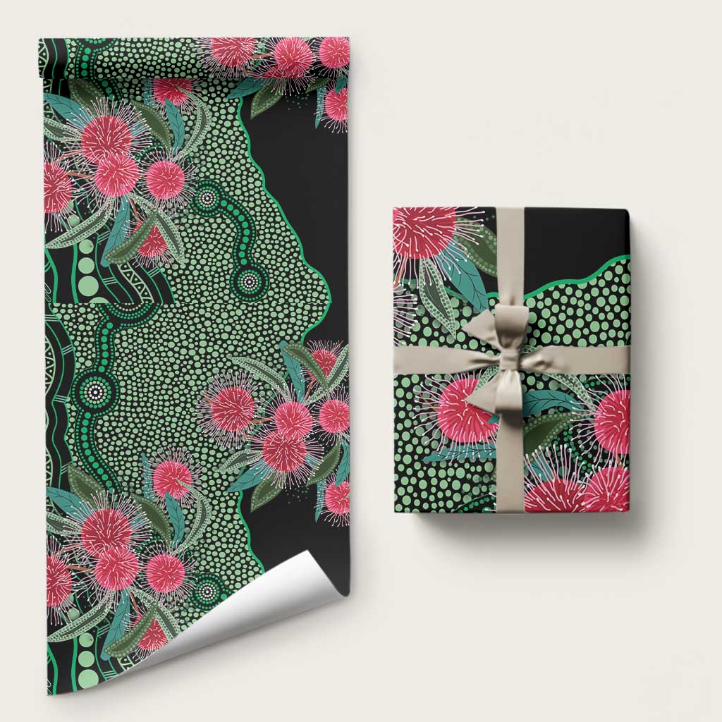 Australia Hakea Wrapping Paper Aussie Native Flowers Indigenous Art - Aussie Hoodie