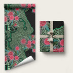 Australia Hakea Wrapping Paper Aussie Native Flowers Indigenous Art - Aussie Hoodie