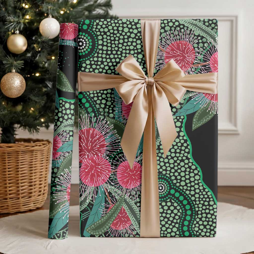 Australia Hakea Wrapping Paper Aussie Native Flowers Indigenous Art - Aussie Hoodie