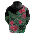 Australia Hakea Zip Hoodie Aussie Native Flowers Indigenous Art - Aussie Hoodie