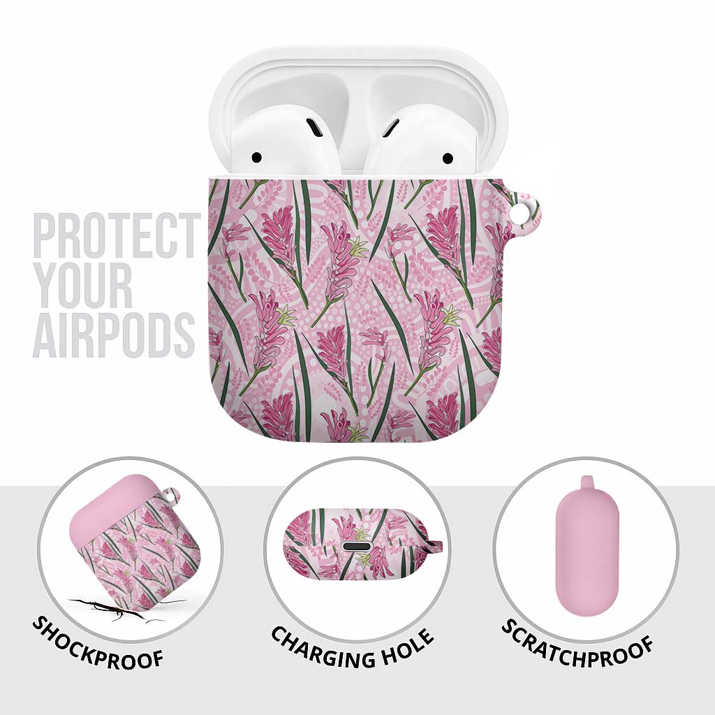 Australia Kangaroo Paws AirPods Case Aussie Native Flowers Indigenous Art - Aussie Hoodie