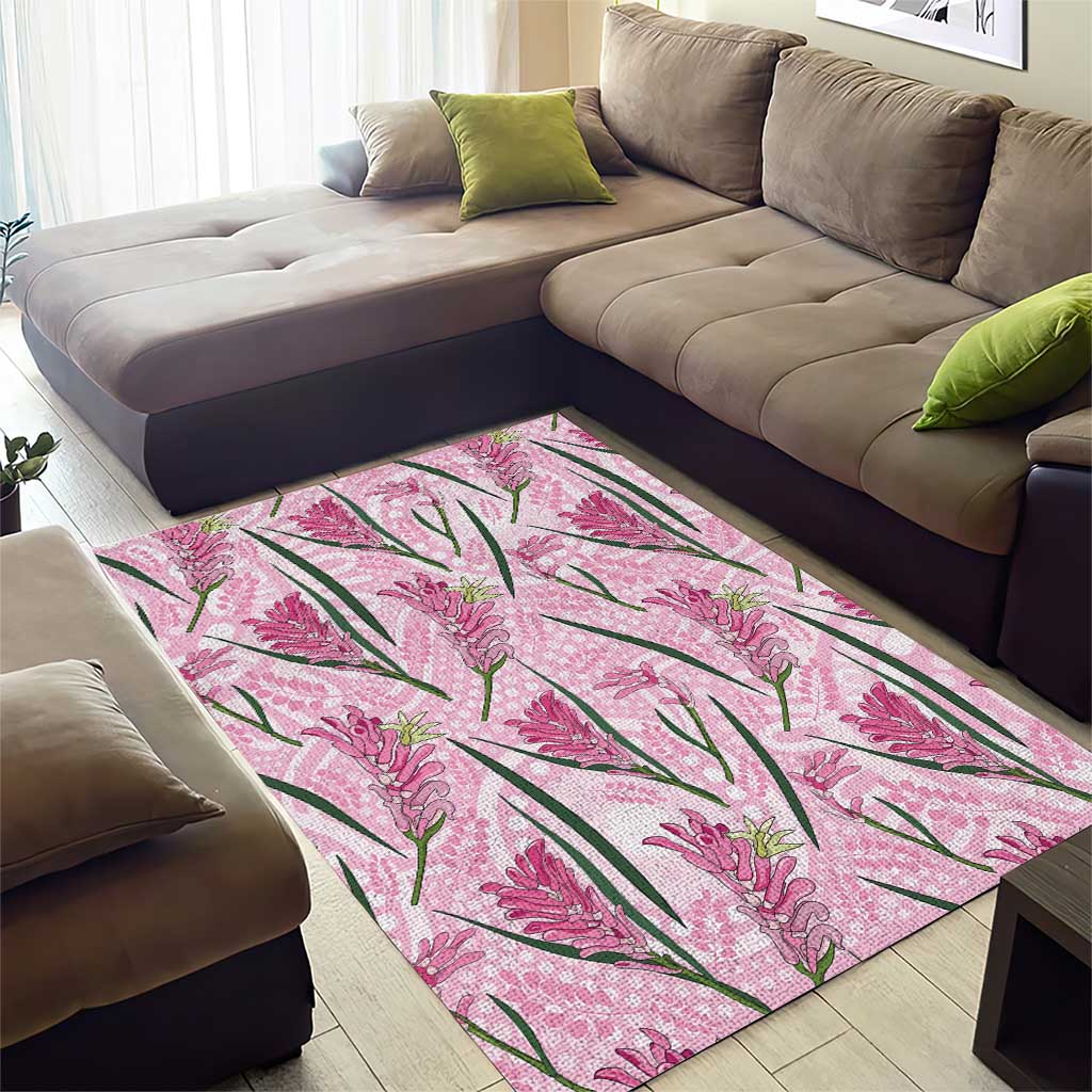 Australia Kangaroo Paws Area Rug Aussie Native Flowers Indigenous Art - Aussie Hoodie