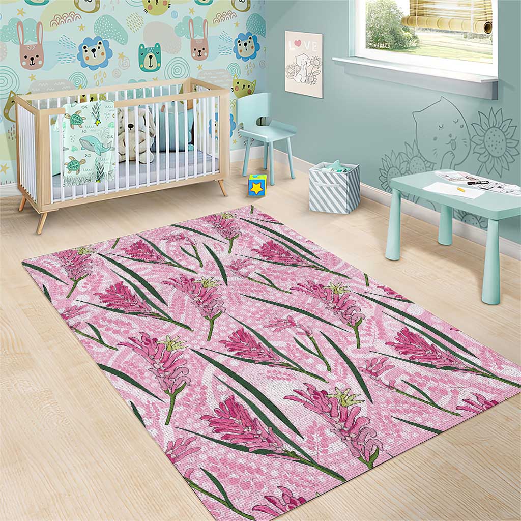 Australia Kangaroo Paws Area Rug Aussie Native Flowers Indigenous Art - Aussie Hoodie