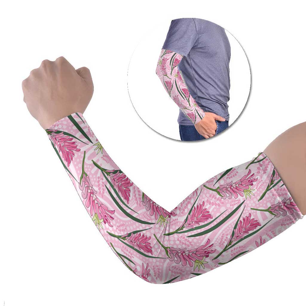 Australia Kangaroo Paws Arm Sleeves Aussie Native Flowers Indigenous Art - Aussie Hoodie