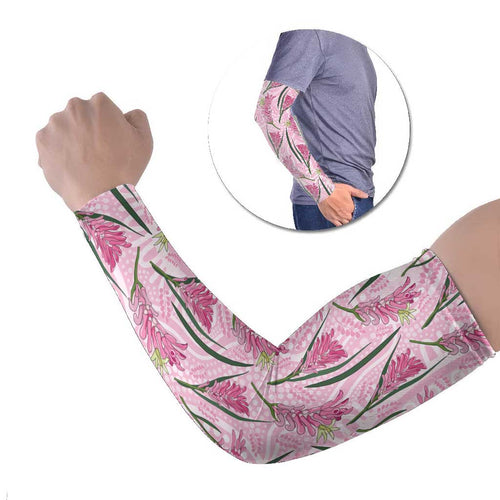 Australia Kangaroo Paws Arm Sleeves Aussie Native Flowers Indigenous Art - Aussie Hoodie