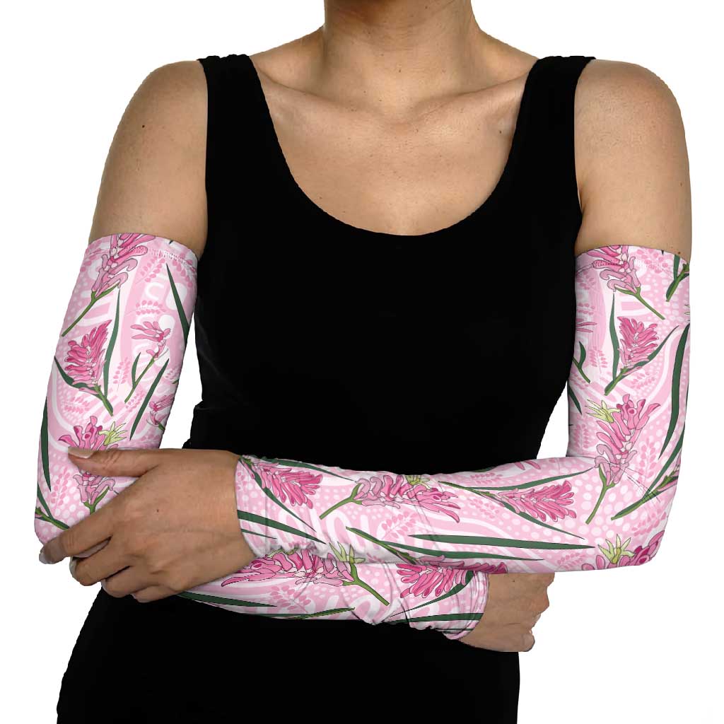 Australia Kangaroo Paws Arm Sleeves Aussie Native Flowers Indigenous Art - Aussie Hoodie