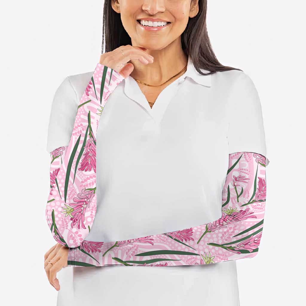 Australia Kangaroo Paws Arm Sleeves Aussie Native Flowers Indigenous Art - Aussie Hoodie