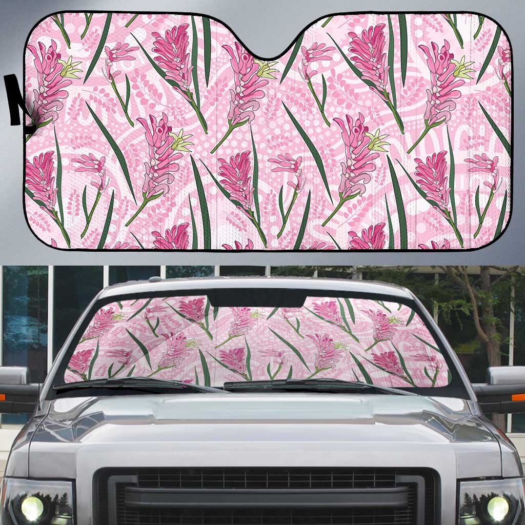 Australia Kangaroo Paws Auto Sun Shade Aussie Native Flowers Indigenous Art - Aussie Hoodie