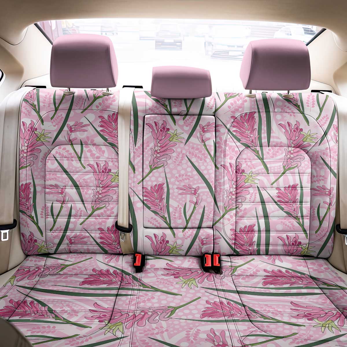 Australia Kangaroo Paws Back Car Seat Cover Aussie Native Flowers Indigenous Art - Aussie Hoodie