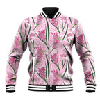 Australia Kangaroo Paws Baseball Jacket Aussie Native Flowers Indigenous Art - Aussie Hoodie