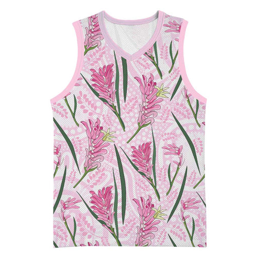 Australia Kangaroo Paws Basketball Jersey Aussie Native Flowers Indigenous Art - Aussie Hoodie