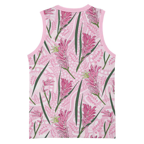 Australia Kangaroo Paws Basketball Jersey Aussie Native Flowers Indigenous Art - Aussie Hoodie
