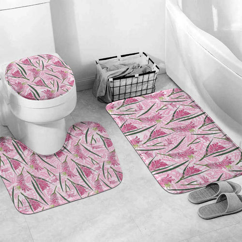 Australia Kangaroo Paws Bathroom Set Aussie Native Flowers Indigenous Art - Aussie Hoodie