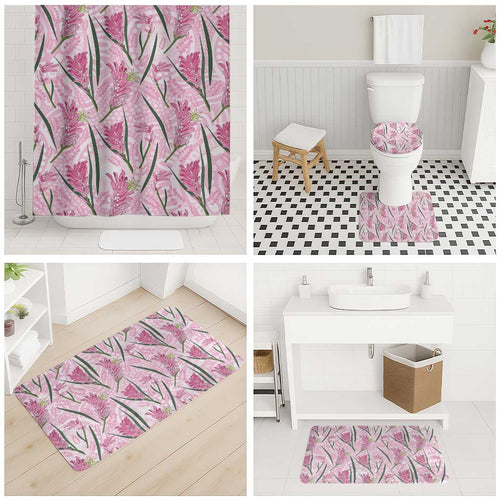 Australia Kangaroo Paws Bathroom Set Aussie Native Flowers Indigenous Art - Aussie Hoodie