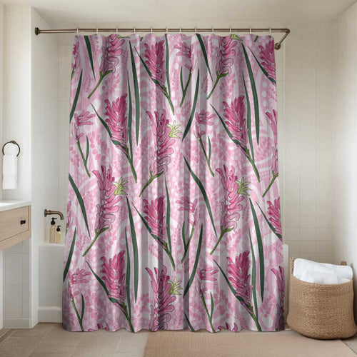 Australia Kangaroo Paws Bathroom Set Aussie Native Flowers Indigenous Art - Aussie Hoodie