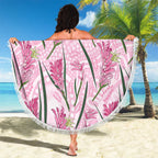 Australia Kangaroo Paws Beach Blanket Aussie Native Flowers Indigenous Art - Aussie Hoodie