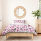 Australia Kangaroo Paws Bedding Set Aussie Native Flowers Indigenous Art - Aussie Hoodie