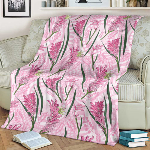 Australia Kangaroo Paws Blanket Aussie Native Flowers Indigenous Art - Aussie Hoodie