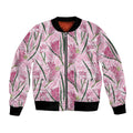 Australia Kangaroo Paws Bomber Jacket Aussie Native Flowers Indigenous Art - Aussie Hoodie