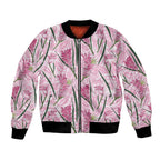 Australia Kangaroo Paws Bomber Jacket Aussie Native Flowers Indigenous Art - Aussie Hoodie