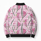 Australia Kangaroo Paws Bomber Puffer Jacket Aussie Native Flowers Indigenous Art - Aussie Hoodie