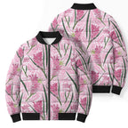 Australia Kangaroo Paws Bomber Puffer Jacket Aussie Native Flowers Indigenous Art - Aussie Hoodie