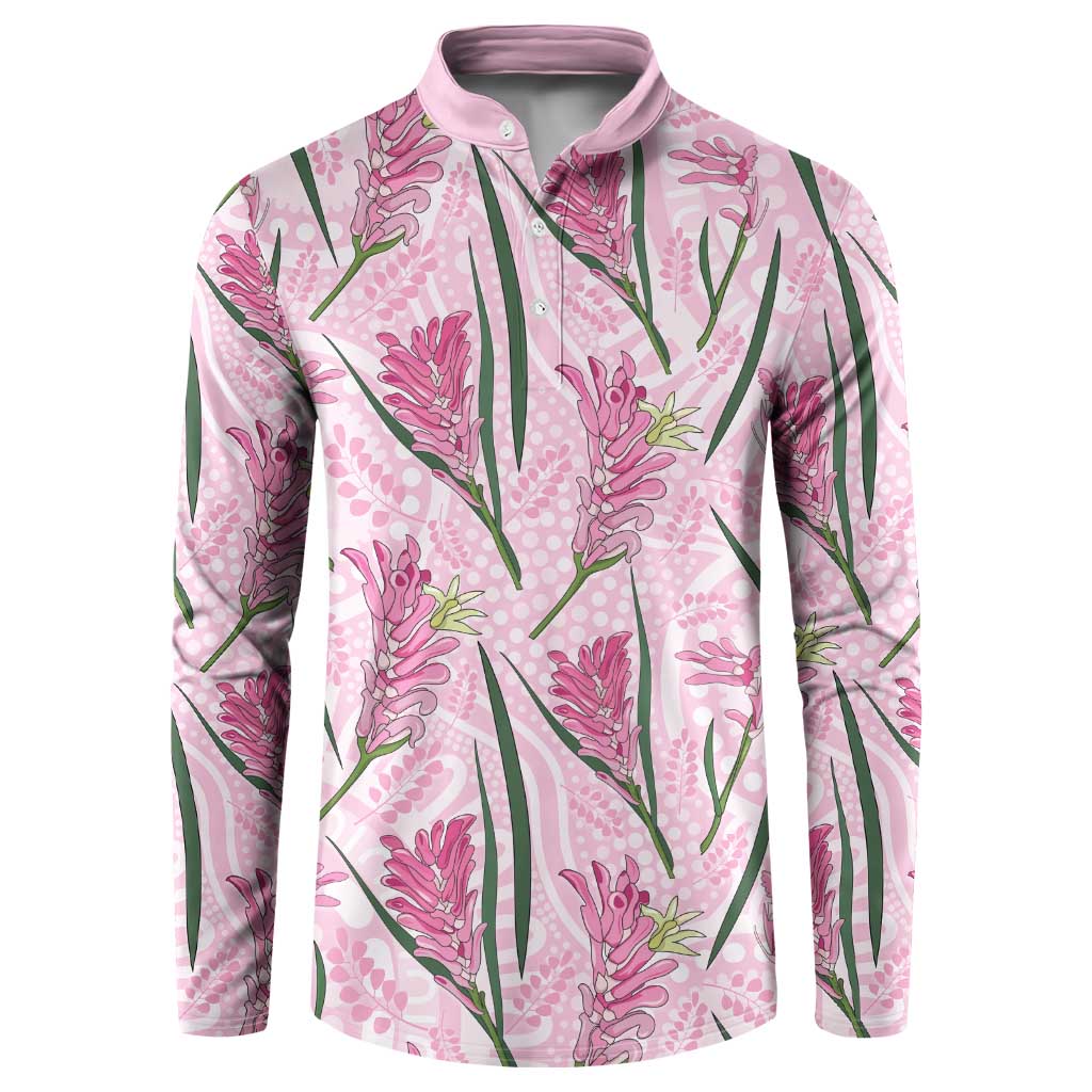 Australia Kangaroo Paws Button Sweatshirt Aussie Native Flowers Indigenous Art - Aussie Hoodie
