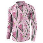 Australia Kangaroo Paws Button Sweatshirt Aussie Native Flowers Indigenous Art - Aussie Hoodie