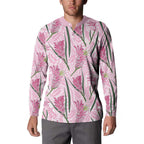 Australia Kangaroo Paws Button Sweatshirt Aussie Native Flowers Indigenous Art - Aussie Hoodie