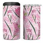 Australia Kangaroo Paws 4 in 1 Can Cooler Tumbler Aussie Native Flowers Indigenous Art - Aussie Hoodie