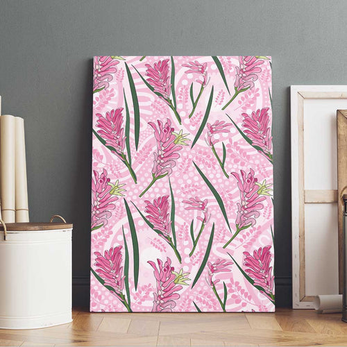 Australia Kangaroo Paws Canvas Wall Art Aussie Native Flowers Indigenous Art - Aussie Hoodie